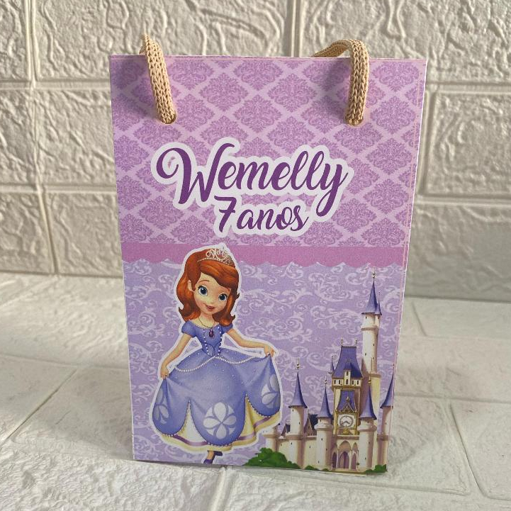Sacolinha Surpresa Personalizada Princesa Sofia Com Alça (PEGUE E MONTE)