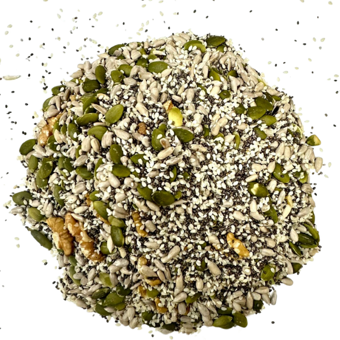 Mix de Sementes - Abóbora, Girassol, Chia e Gergelim e gergelim preto  1kg NATURAL em Oferta na Shopee