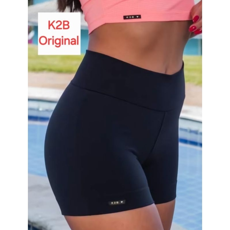 Short K2B Original Curto Fitness Cintura Alta P ao GG - Treino e Academia em Oferta na Shopee
