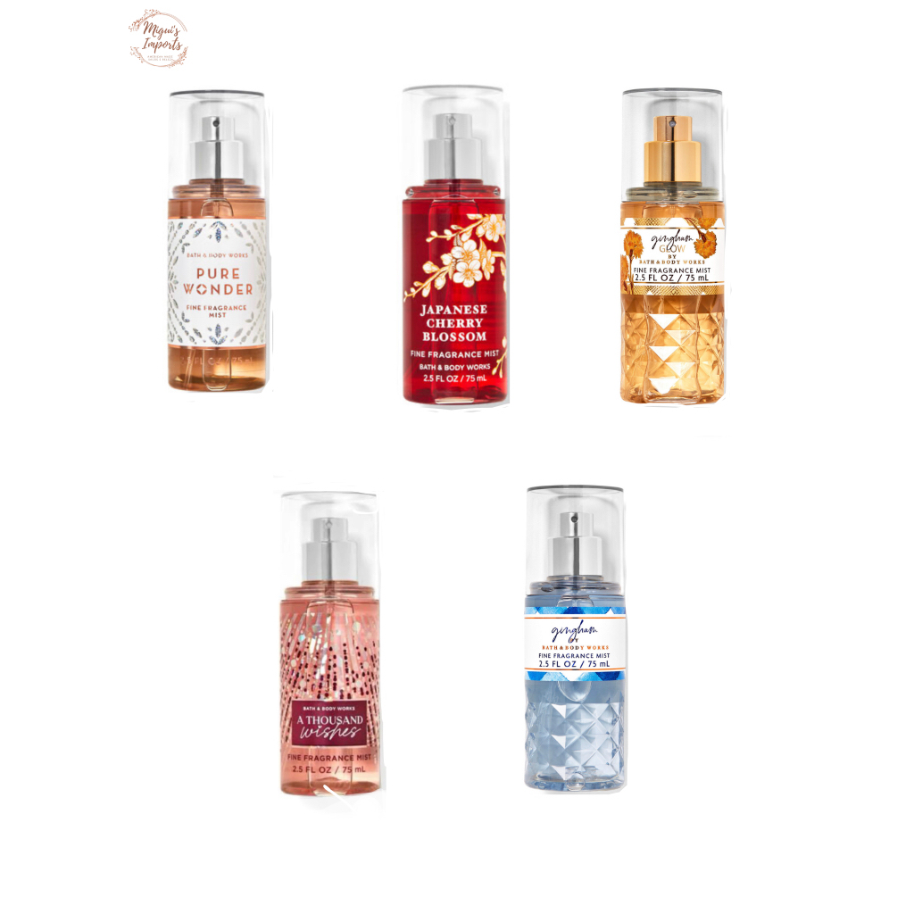 Mini Body Splash BBW 75ml Travel Size Japanese/ Gingham/ Pure Wonder/ Luminous | ORIGINAL