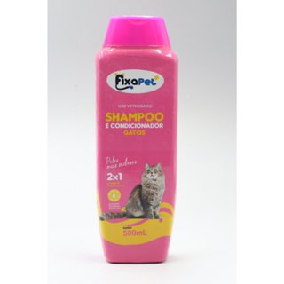 Shampoo Gato 2 Em 1 Fixapet 500ml Limpeza E Condicionador Pelos mais Sedosos PH NEUTRO em Oferta na Shopee