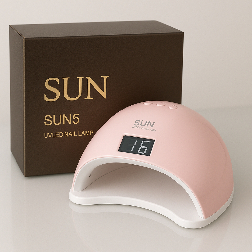 Cabine Led/UV Sun 5 Digital 48w Bivolt Sun5 Unhas Gel Acrigel Branco e Rosa