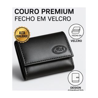 Carteira Masculina em Couro Sintético com Fecho de Velcro Excelência e Sofisticação em Oferta na Shopee