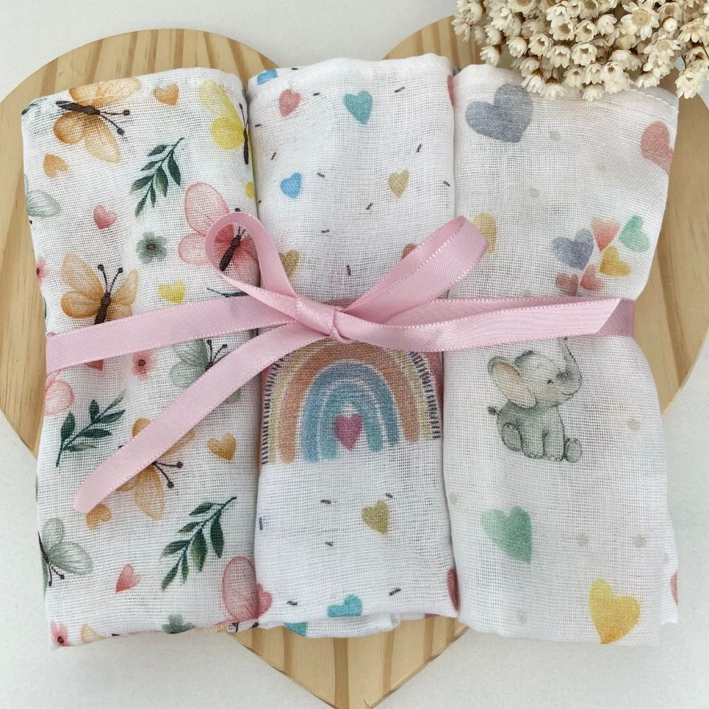 Kit fraldinhas de boca/ Paninhos de boca/ Babete