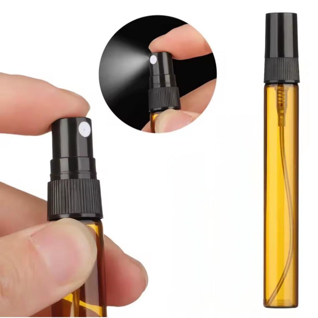 Kit 25 Frascos De Vidro Âmbar 10ml Spray Pulverizador perfume