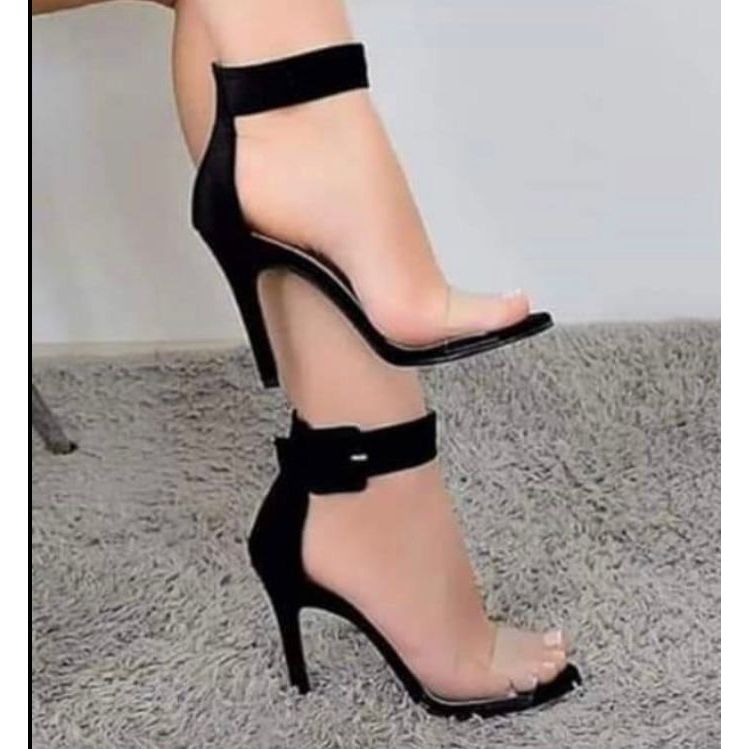 Sandalia Salto Fino com Transparencia