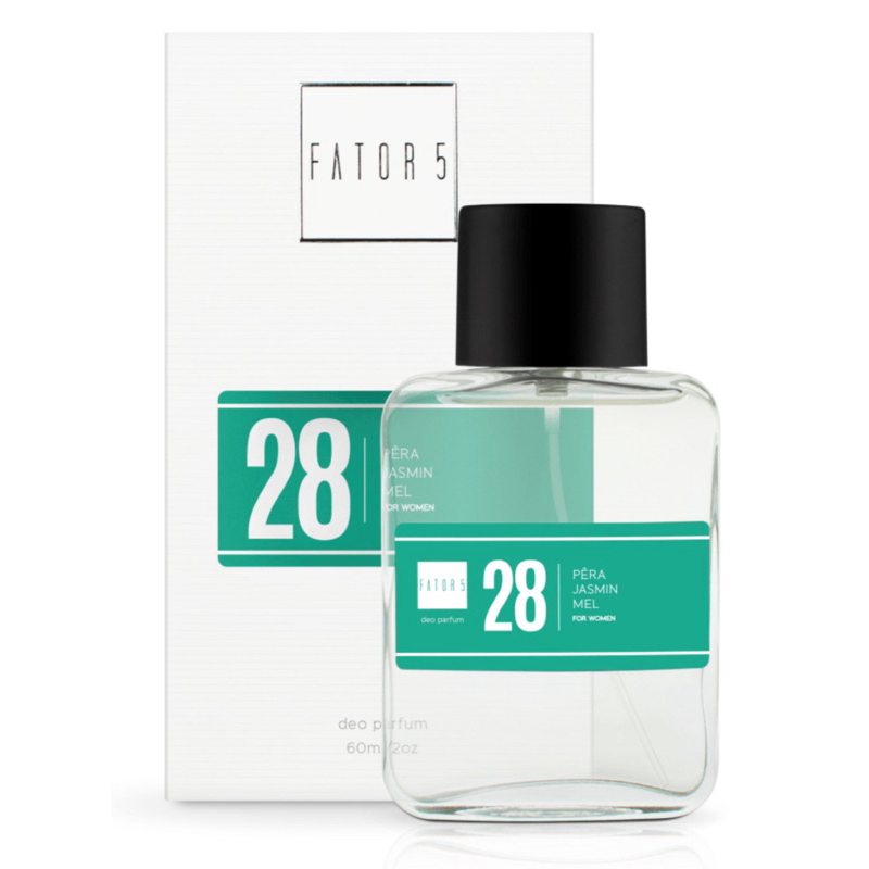Perfume Feminino Fator 5 28 Pera Jasmim Mel Doce e sensual 60 ml