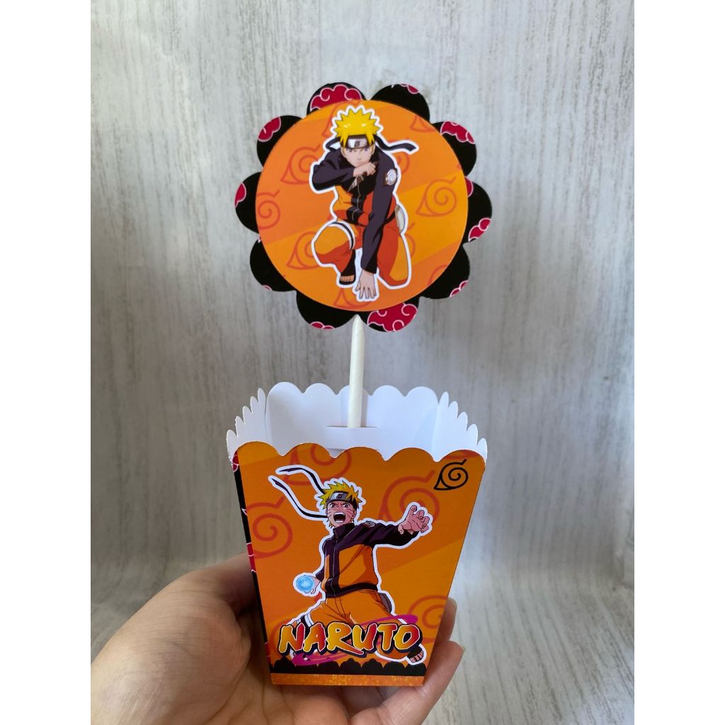 Centros de mesa Cachepot Naruto Personalizado com Nome | Cachepot Festa Infantil Chá Aniversário Decoração