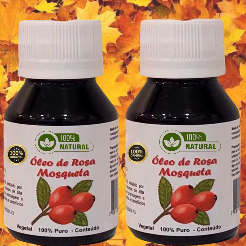 kit 02 Pote Óleo de Rosa Mosqueta Puro 100 ml Rubignosa - Previne Estrias | anti-rugas | Hidrata