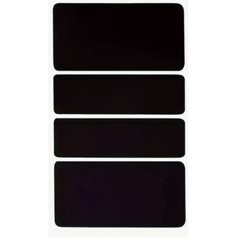 Kit Reparo de Tecido  Termocolante C/4 Peças Tamanho total do reparo 14 cm de altura x 7 cm de largura