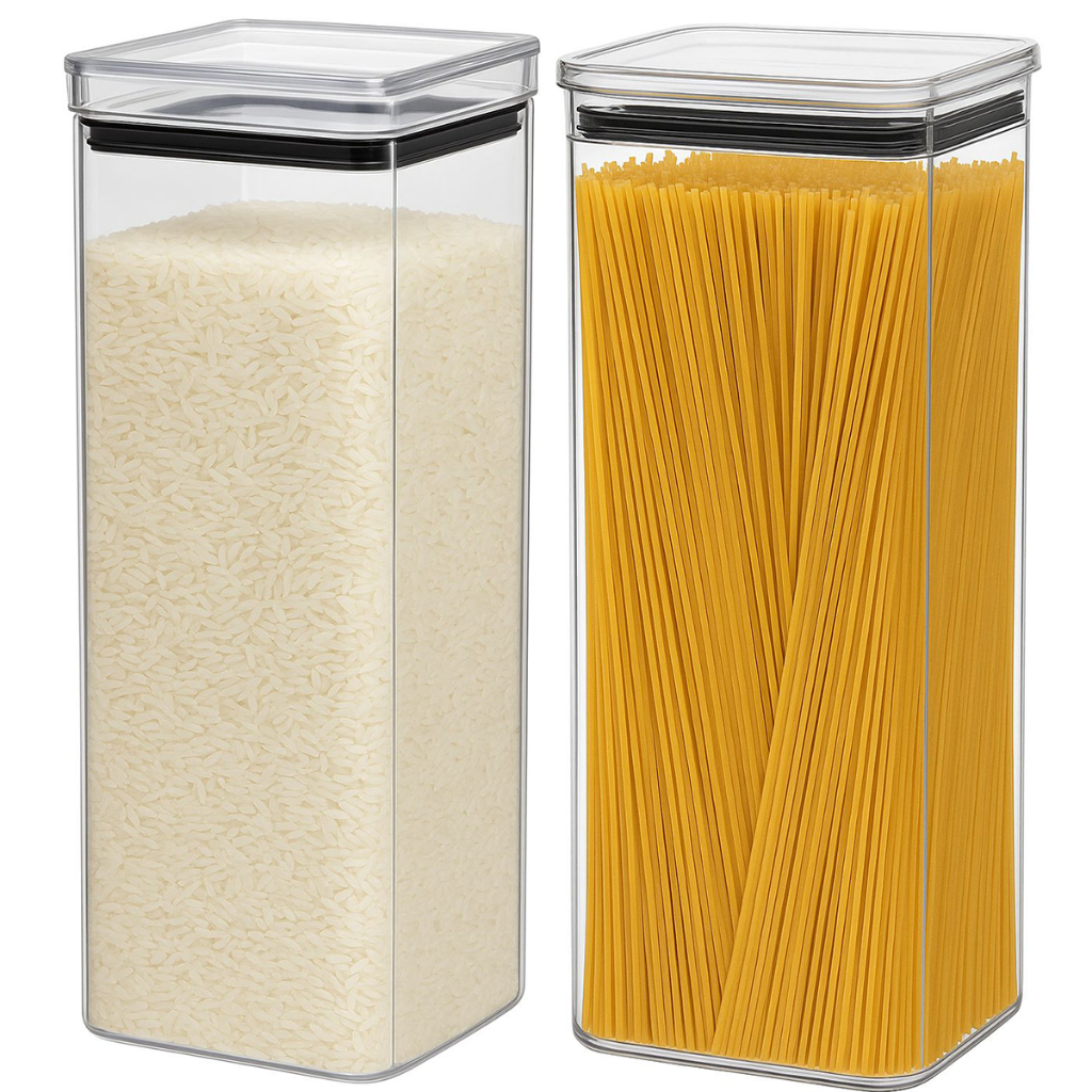 Kit 2 Potes Hermetico Macarrão Organizador de Cozinha 3 Litros