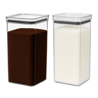 Kit 2 Potes Organizador Cozinha Hermeticos Empilhável Arroz e Café e Outros 2,1 L em Oferta na Shopee