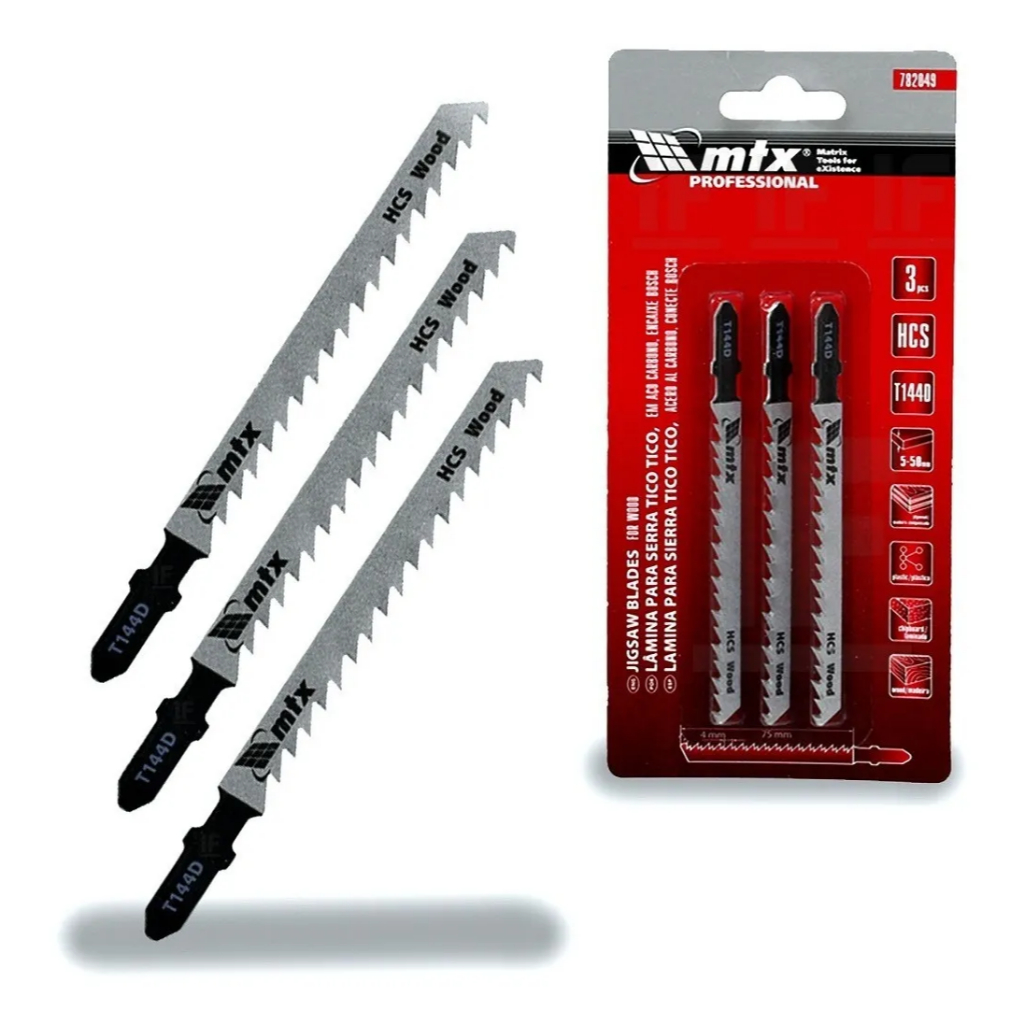 Cartela Lamina Serra Tico Tico 75 X 2,5mm  Para Madeira Universal Com 3 Peças Corte Fácil Preciso - Home & Living