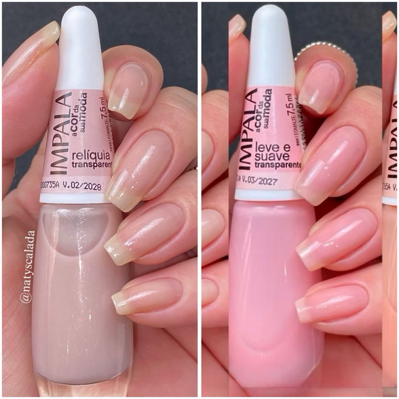 Kit 2 Esmalte Impala Transparente Relíquia e Leve e Suave em Oferta na Shopee