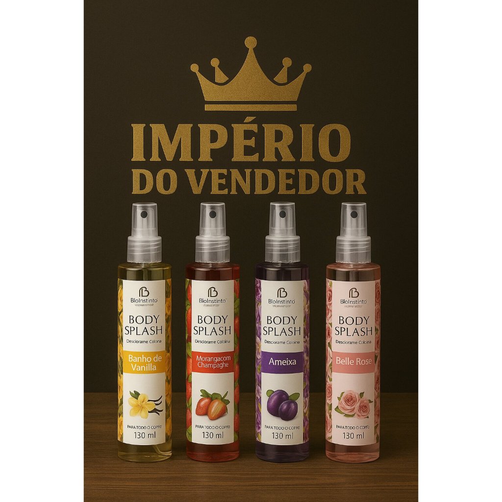 4 unid Desosodorante Colônia Body Splash 130ml - Bio Instinto