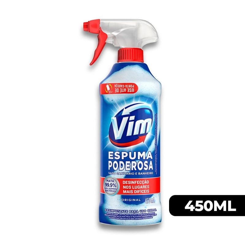 Desinfetante Original Vim Espuma Poderosa 450ml em Oferta na Shopee