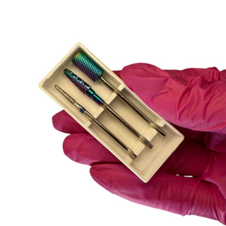 Kit 3 Brocas Tungstênio Diamantada Profissional Unha Gel Porcelana Art Nail Fibra em Oferta na Shopee