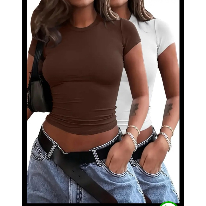 Detalhes do KIT 2 BLUSA BABY LOOK