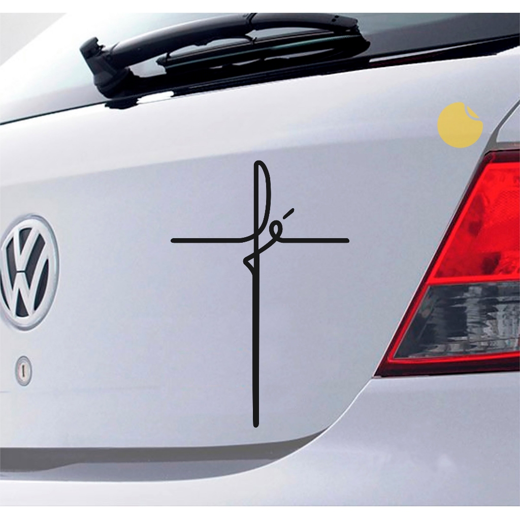 Adesivo Fé Em Deus -Para-brisa Caminhão - 37x25 cm - Parabrisa/Carro/ Caminhão/ Sticker