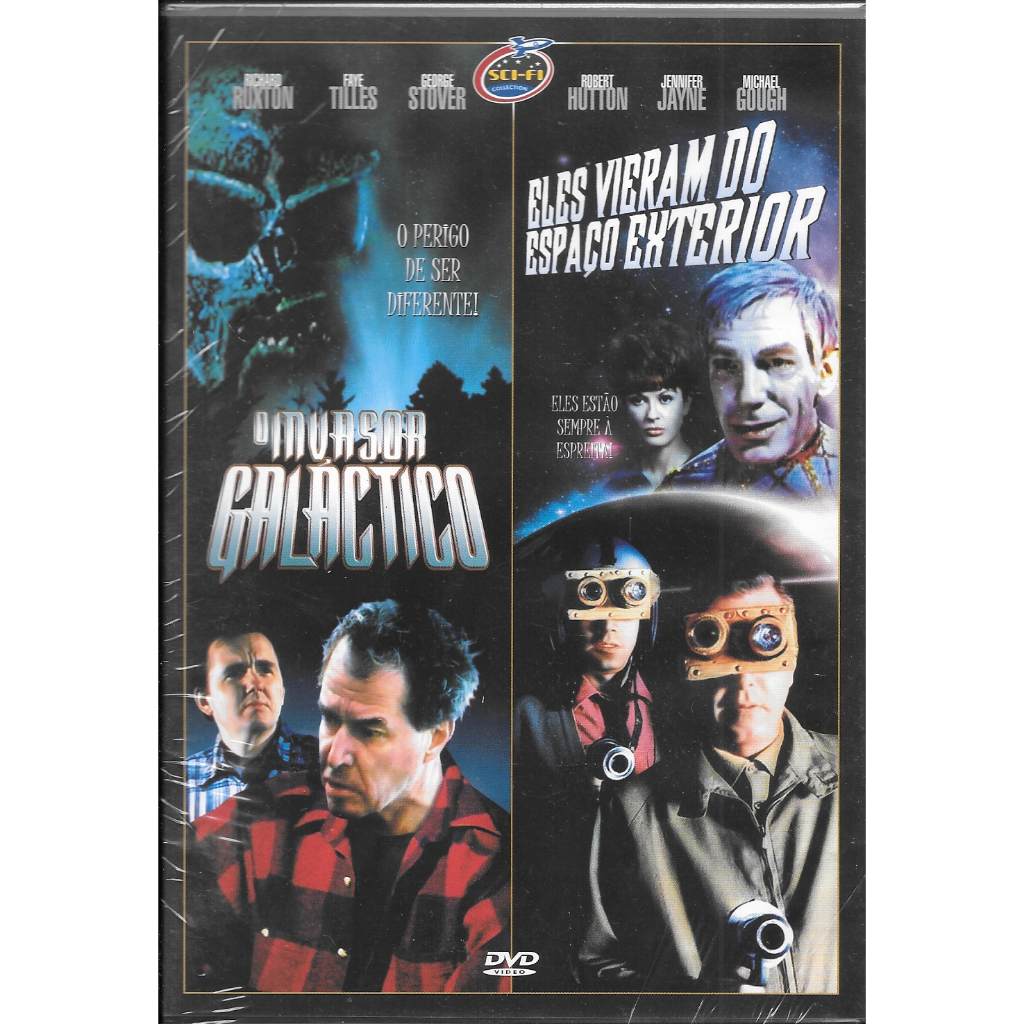 DVD: O invasor galático + Eles vieram do espaço exterior (legendado) filme sobre álien/ET (terror)