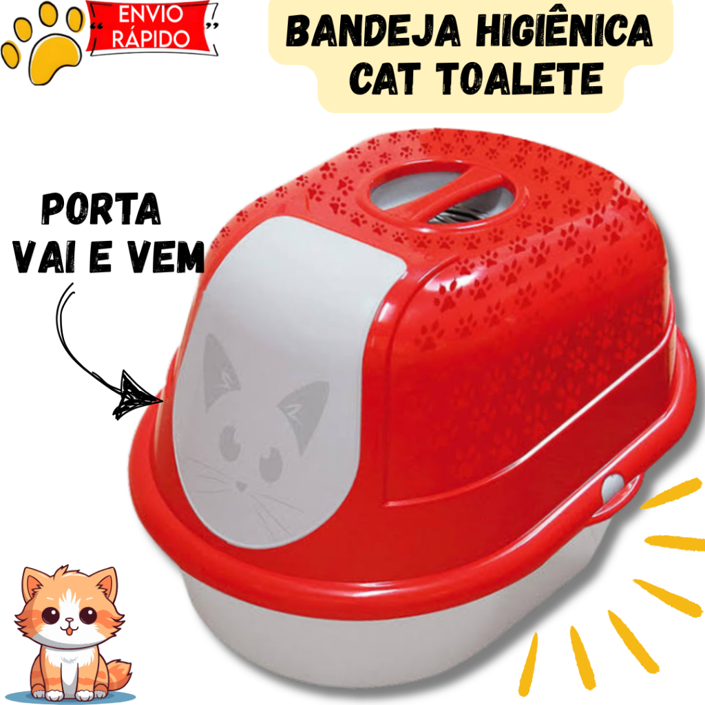 Cat Toalete Banheiro de gato Caixa de Areia grande fechada bandeja com filtro antiodor Furacão Pet