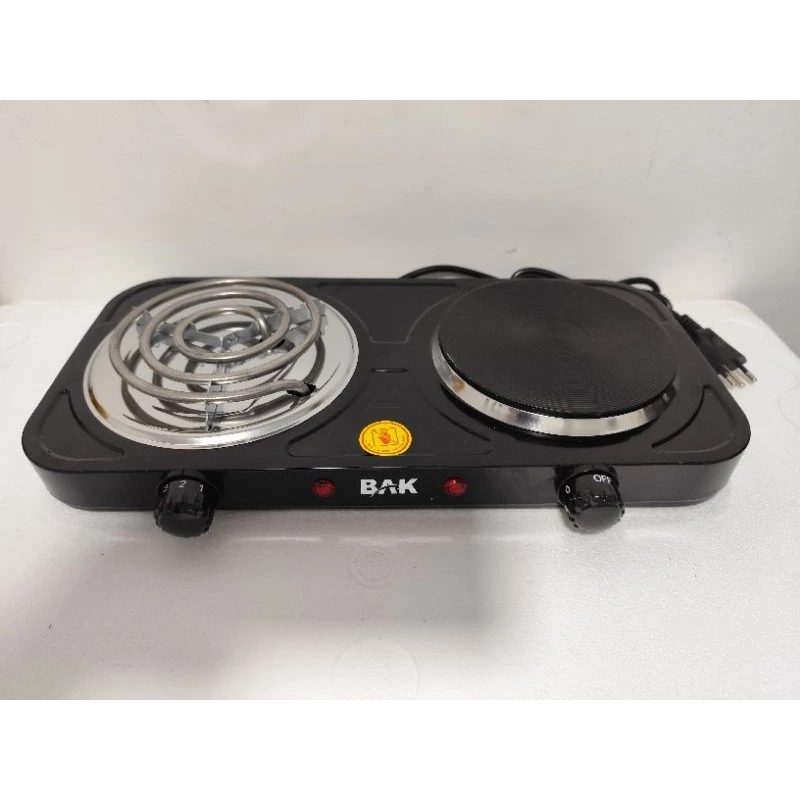 Fogareiro Elétrico Cooktop Indução Espiral 2 Bocas 2000w  - BAK