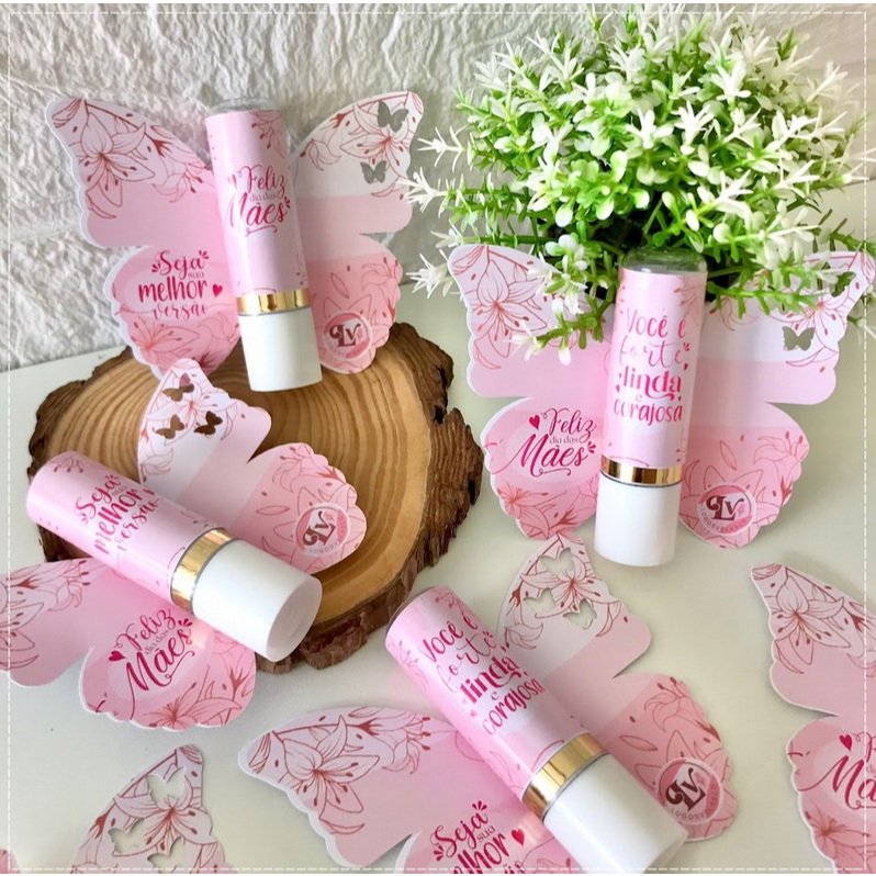 10/20/30/50 Cards + Adesivos para Batom Mimo/lembrancinha/dia das mães (Não acompanha batom;) em Oferta na Shopee