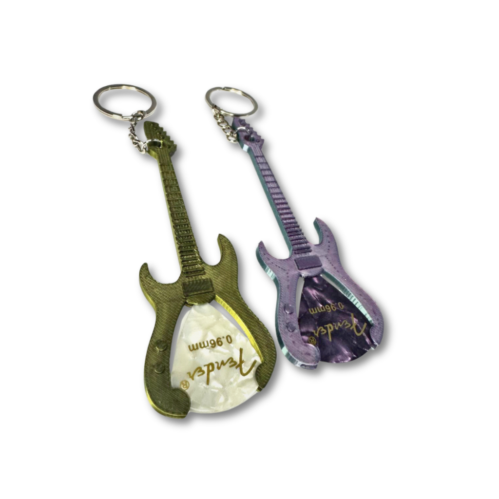 Chaveiro Porta Palheta Guitarra + Palheta 0.96mm | Presente Músico Guitarrista