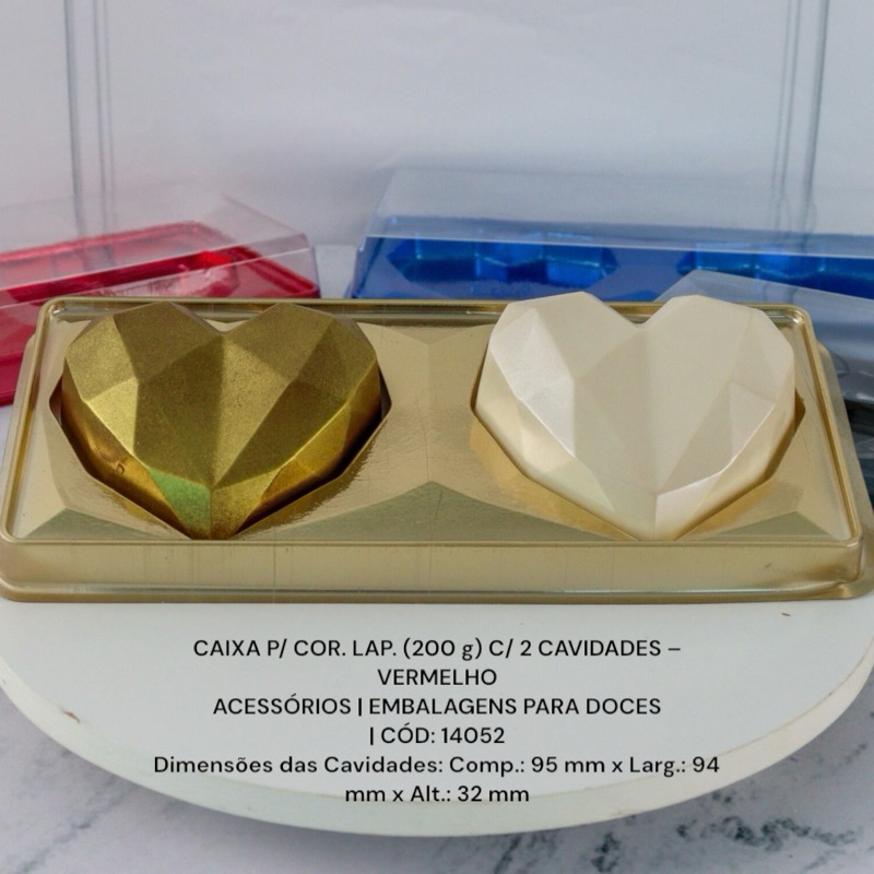 10~50 Caixa Para Coração Lapidado BWB 2x 200g  DOURADA 14050 MÃES E NAMORADOS 2025 - Stationery