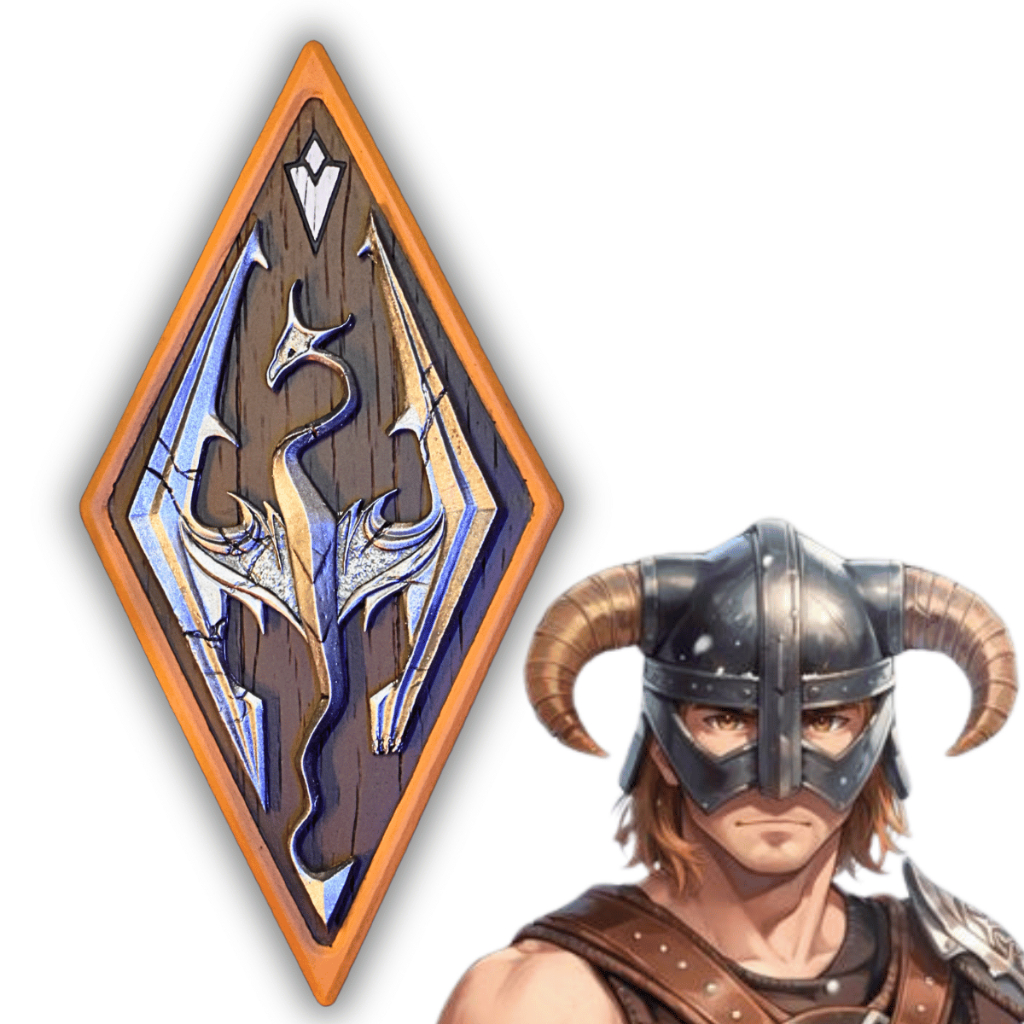 Quadro 3d Skyrim Jogo The Elder Scrolls V Decoração Gamer
