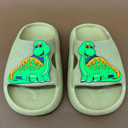Chinelo Babuche Sandália Dinossauro Infantil Meninos Papete Confortável
