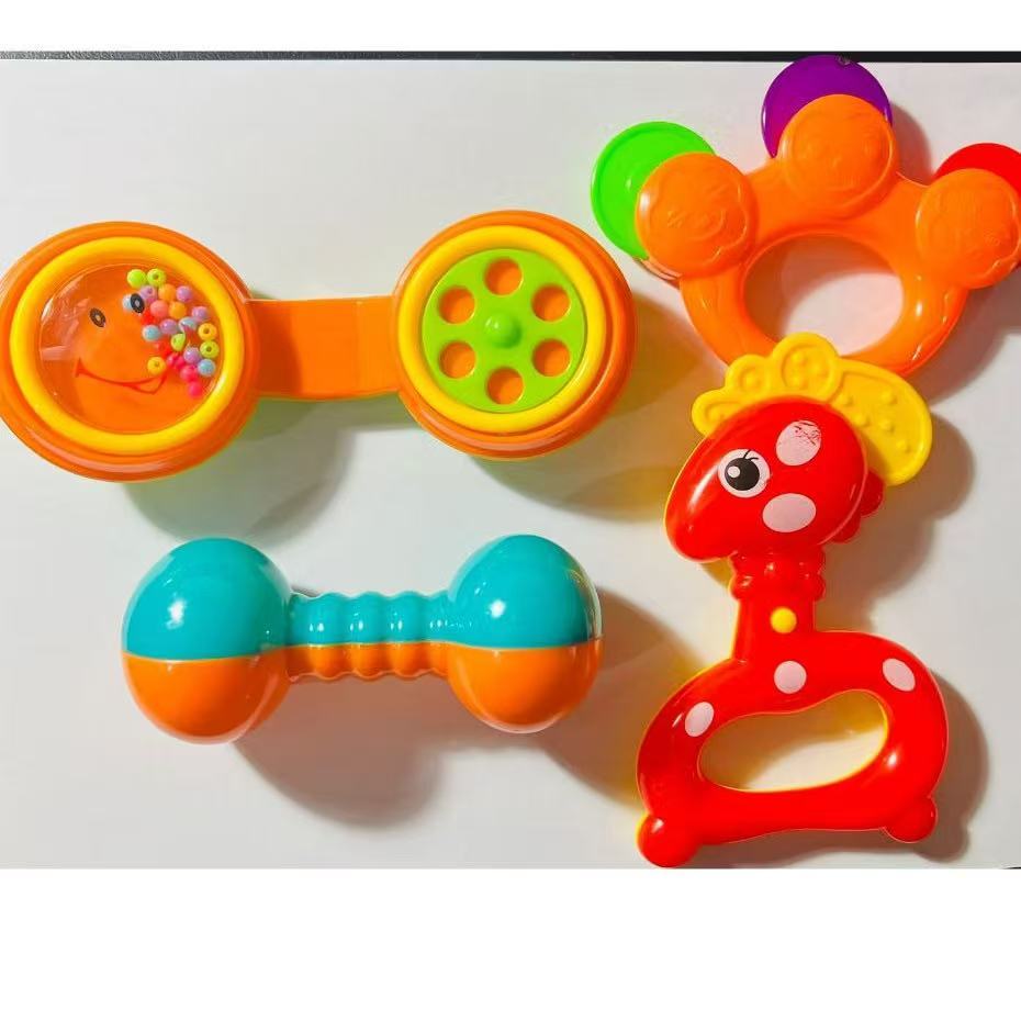 CHOCALHO PARA Bebê Kit 4 pçs Chocalhos Colorido modelo de TELEFONE em Oferta na Shopee