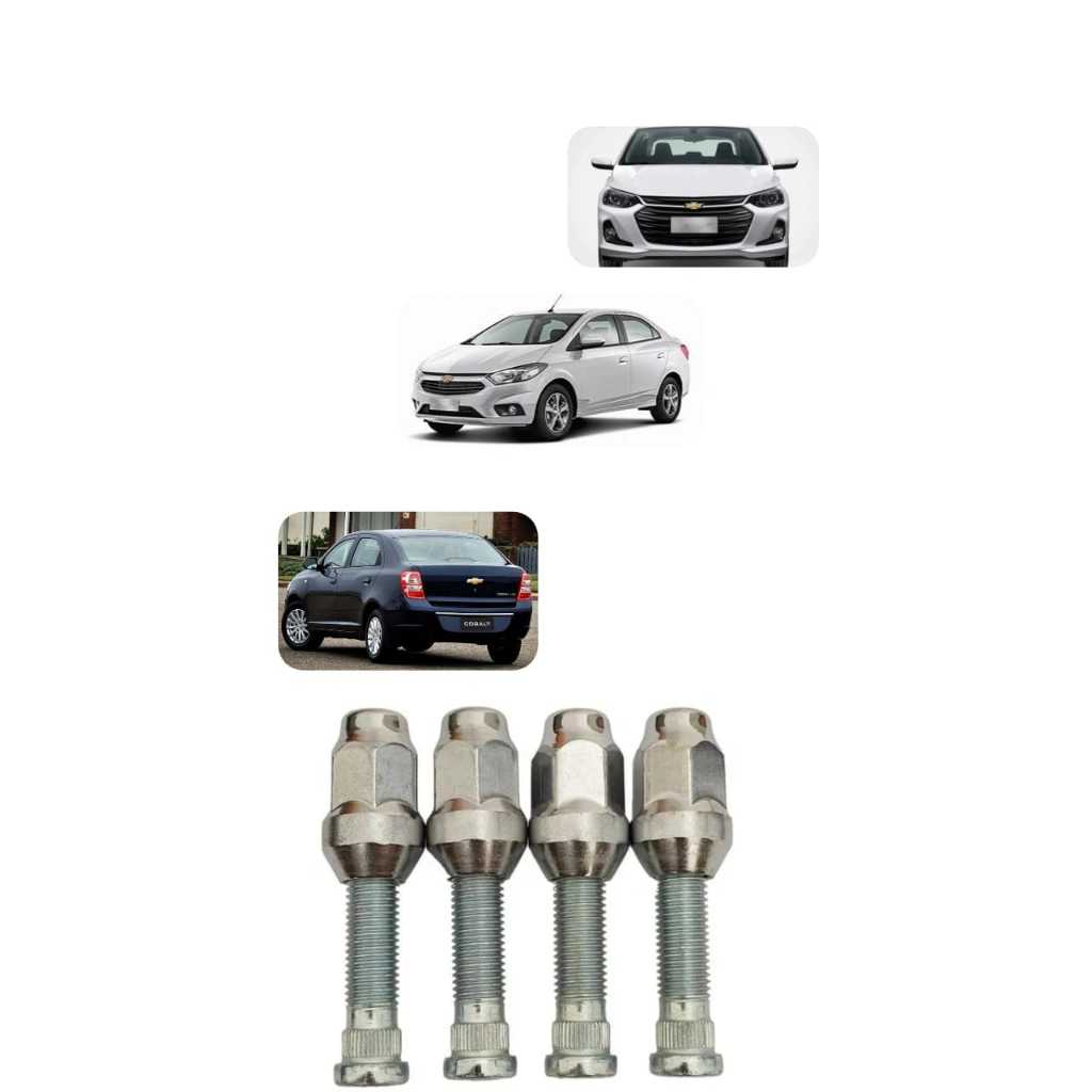 4 Prisioneiro Roda E Porca Para Chevrolet Prisma Onix Cobalt em Oferta na Shopee