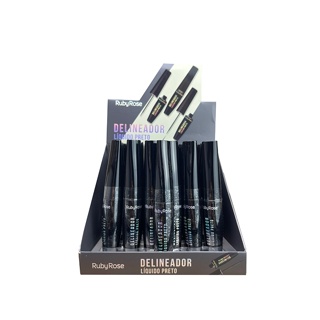 Box 24 Delineador Líquido Preto Ruby Rose Hb-8406 em Oferta na Shopee