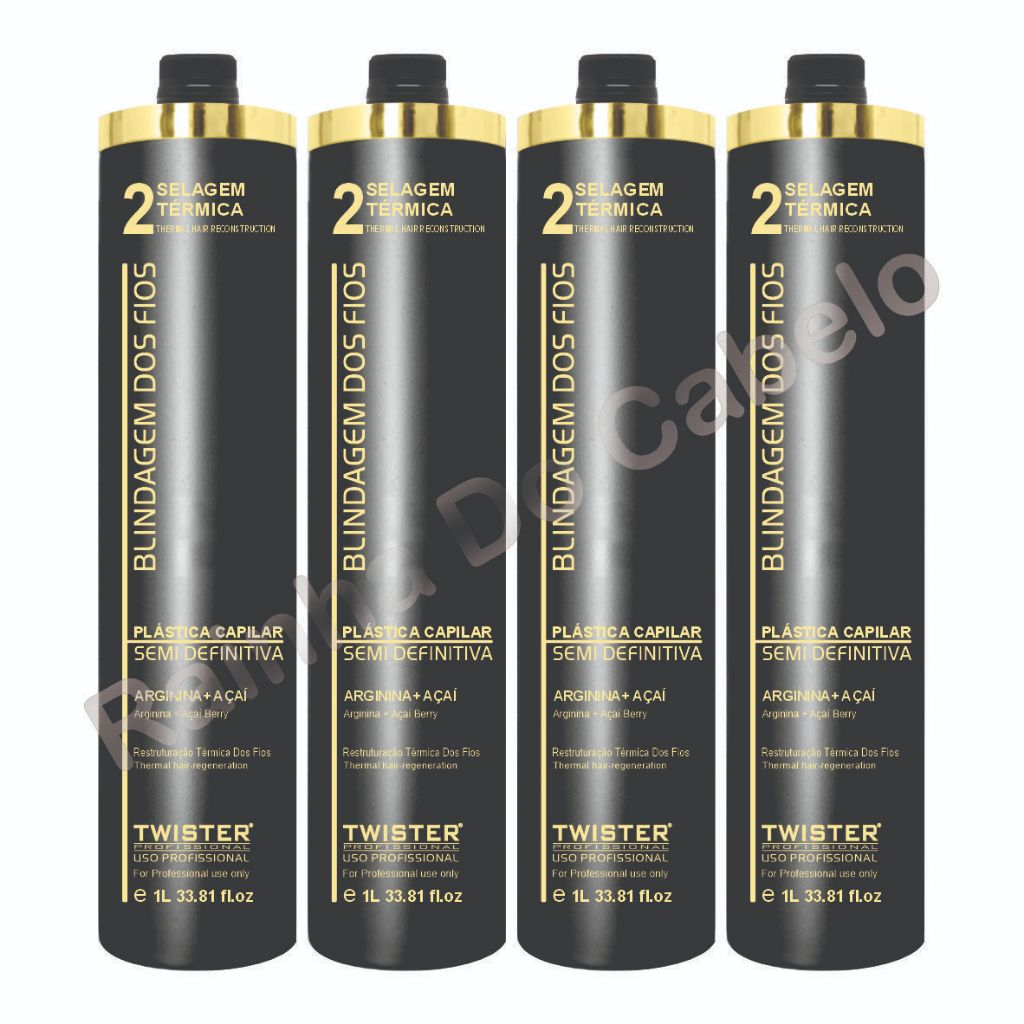 Kit 4x Passo 2 Selagem dos Fios Twister 1L Cada Argan Arginina Açaí Reconstrutor em Oferta na Shopee