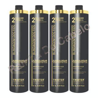 Kit 4x Passo 2 Selagem dos Fios Twister 1L Cada Argan Arginina Açaí Reconstrutor em Oferta na Shopee