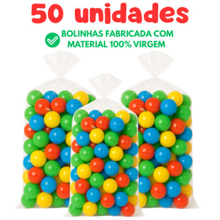 50 UNIDADES DE BOLINHA PLÁSTICA COLORIDA PISCINA PROMOÇÃO 76 MM 15,20,25,30,50