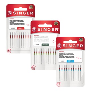 Agulha de Máquina Doméstica Singer 2020 - Blister 10 Un em Oferta na Shopee