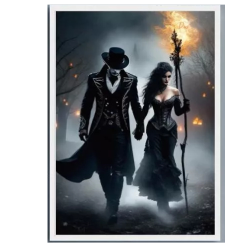 Quadro decorativo lindo sala 60x40 Exu e Pombagira promoção em Oferta na Shopee