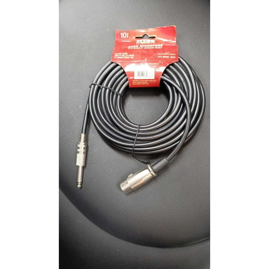 cabo p/ microfone mxt 10 metros