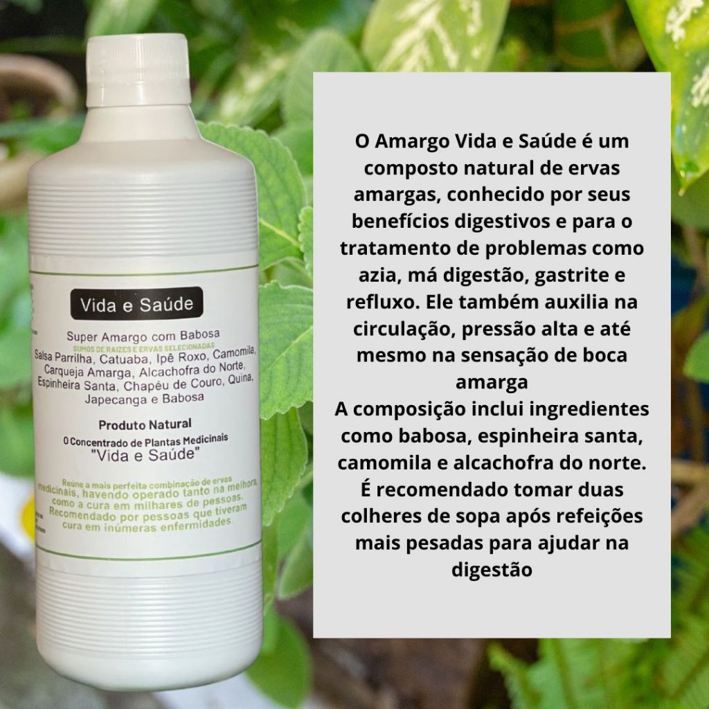 Vida e Saúde Amargo em Oferta na Shopee