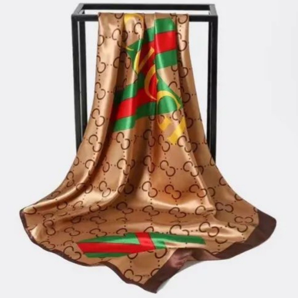 Lenço Cetim Seda Versáteis 90x90cm Elegante Multiuso Cropped Cachecol Bandana S191 em Oferta na Shopee