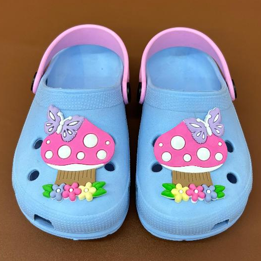 Babuche Sandália Cogumelo Infantil Meninas Papete Chinelo Confortável
