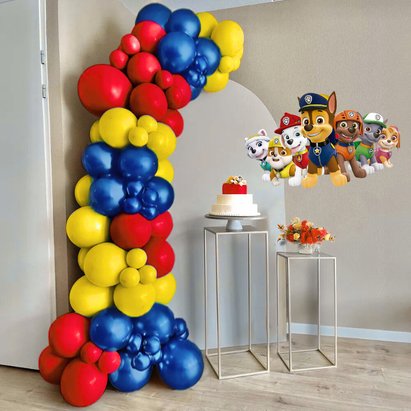 Kit 125 Balões Patrulha Canina Vermelho + Amarelo + Azul Metal - Balão Bexiga Liso/Cromado Para Festas e Aniversários em Oferta na Shopee
