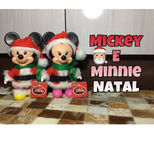 Boneca Pequena Minnei Mamãe Noel Com Vestido Vermelho Decoração de Natal - Multibrink