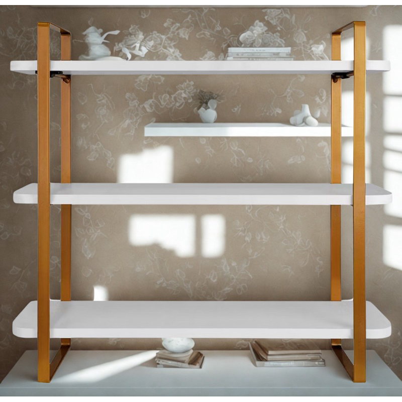 prateleira 3 niveis hone 58,5x60x15 cm com estrutura em aço carbono decorativo organizador