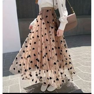 Saia  Moda Feminina Midi Comprida Longa Elegante e Elastica de coraçao/saia midi/saia tule/saia longa