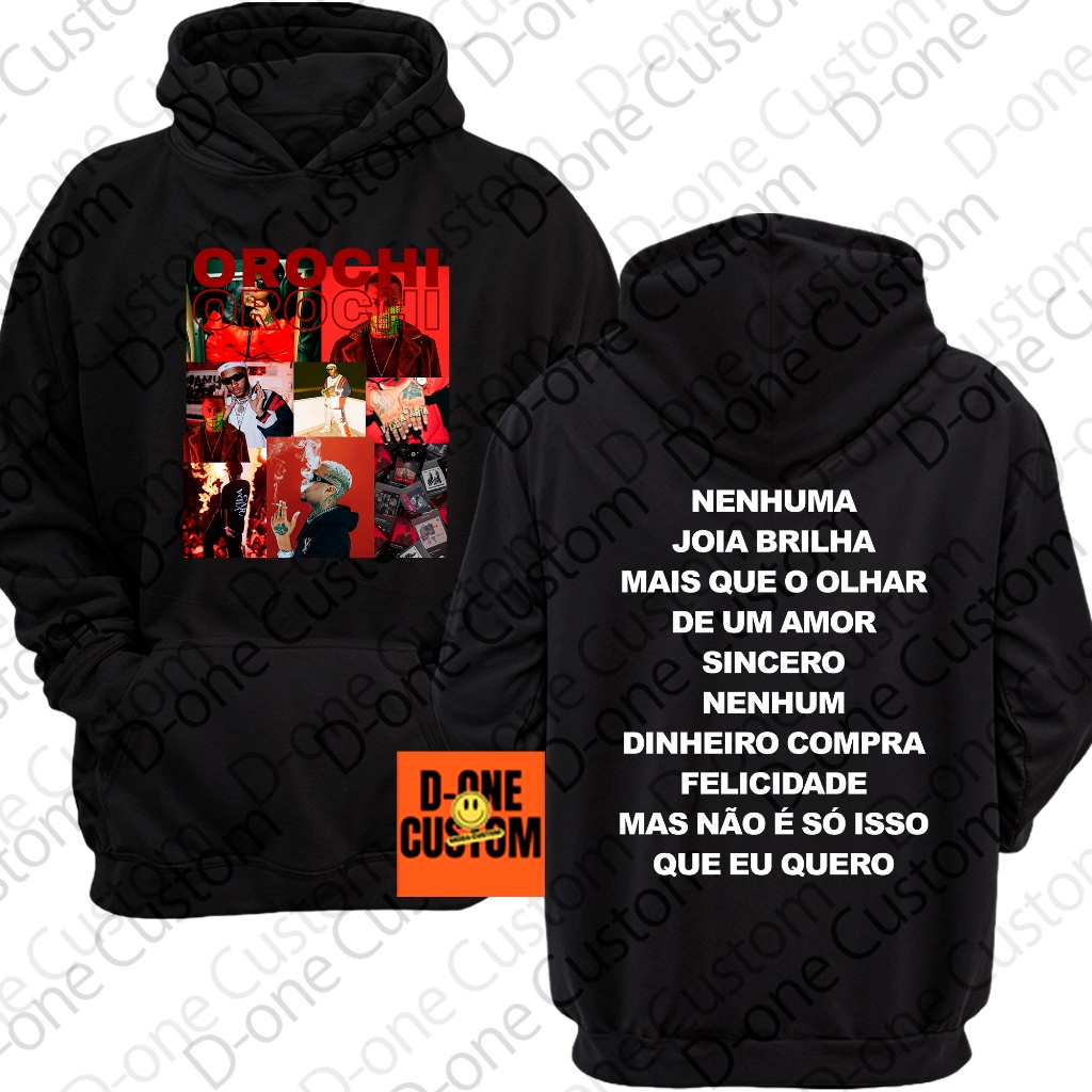 Blusa De Frio Moletom Masculino Feminino Orochi Nenhuma Joia Brilha Mais Que O Olhar De Um Amor em Oferta na Shopee