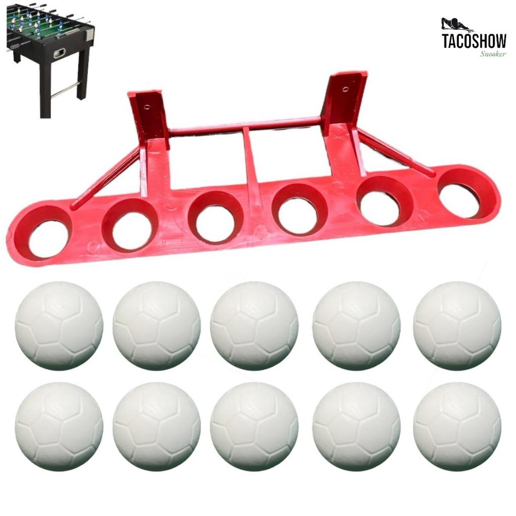 Bolas de Pebolim Totó Pacal + Suporte Bolinha Pebolim com 10 7 e 5 un FlaFlu Bola Pebolim