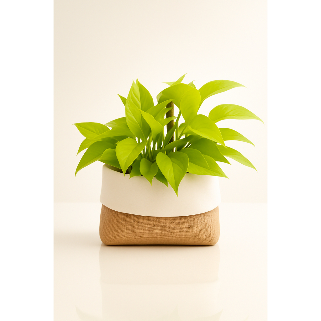 Vaso Cachepo de Tecido  elegante Decoração sala  De Planta Dupla Face Feito Em Juta em Oferta na Shopee